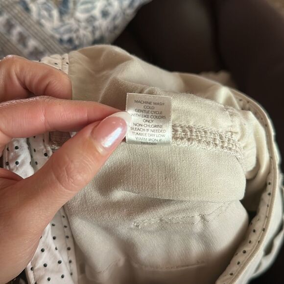 Christopher and Banks Beige Cropped Pants with Button Detail - Picture 6 of 7